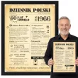 prezent na 60 urodziny szescdziesiatke kartka plakat gazeta w ramce dziennik polski 1966 imi