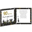 prezent na 90 urodziny kartka okolicznosciowa glamour czarna upominek pamiatka z koperta