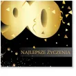 prezent na 90 urodziny kartka okolicznosciowa glamour czarno zlota upominek pamiatka