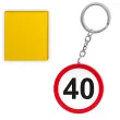 prezent na czterdzieste urodziny breloczek do kluczy z liczba 40 kolekcja traffic znak drogowy