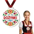 prezent na dozynki gminne upominek nagroda w konkursie medal kwiaty ludowe 7 2 cm