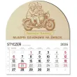 prezent na dzien babci i dziadka drewniany kalendarz personalizowany z imionami motocykl 28x32