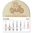 prezent na dzien babci i dziadka drewniany kalendarz personalizowany z imionami motocykl 28x32