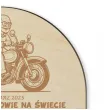 prezent na dzien babci i dziadka drewniany kalendarz z nadrukiem motocykl 28x32 cm