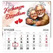 prezent na dzien babci i dziadka urodziny drewniany kalendarz kochanym dziadkom 28x27 cm