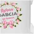 prezent na dzien babci kubek z nadrukiem najlepsza babcia na wiecie bialy 330 ml