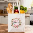 prezent na dzien babci materialowa torba na zakupy najlepsza babcia na swiecie bialy 40x35 cm