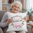 prezent na dzien babci poszewka na poduszke z imieniem kochana babcia personalizowana 40 x 40