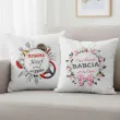 prezent na dzien babci poszewka na poduszke z imieniem kochana babcia personalizowana 40 x 40