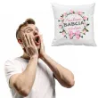 prezent na dzien babci poszewka na poduszke z imieniem kochana babcia personalizowana 40 x 40