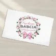 prezent na dzien babci sciereczka z mikrofibry z imieniem do czyszczenia okularow bialy 15 x10cm