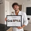 prezent na dzien chlopaka fotoramka z imieniem najlepszy chlopak personalizacja certyfikat a3