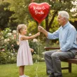 prezent na dzien dziadka balon foliowy kocham cie dziadku czerwony dekoracja 18 hrt