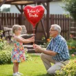 prezent na dzien dziadka balon foliowy kocham cie dziadku czerwony dekoracja 18 hrt