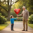 prezent na dzien dziadka balon foliowy kocham cie dziadku czerwony dekoracja 18 hrt