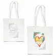 prezent na dzien dziadka materialowa torba na zakupy do pomalowania diy 40x35 cm
