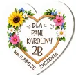 prezent na dzien edukacji dla nauczyciela wychowawcy magnes serce tablica personalizacja 9 cm