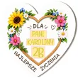 prezent na dzien edukacji dla nauczyciela wychowawcy magnes serce tablica personalizacja 9 cm