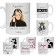 prezent na dzien kobiet 8 marca kubek personalizowany z imieniem wybierz wzor 330 ml