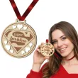 prezent na dzien kobiet drewniany medal super babka serca 72 mm 1 szt