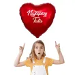 prezent na dzien ojca 23 czerwca balon foliowy czerwone serce najlepszy tata dekoracja 18