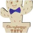 prezent na dzien ojca 23 czerwca drewniana figurka kaktud dla najlepszego taty dekoracja