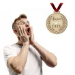 prezent na dzien ojca 23 czerwca urodziny drewniany medal super tata laur upominek