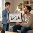 prezent na dzien ojca personalizowany certyfikat w ramce z imieniem najlepszy tata na swiecie a3