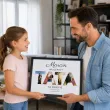 prezent na dzien ojca personalizowany certyfikat w ramce z imieniem najlepszy tata na swiecie a3