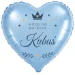 prezent na narodziny dziecka blekitny balon foliowy serce witaj na swiecie imie chlopca 18
