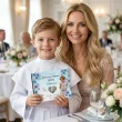 prezent na pierwsza komunie swieta etykieta na czekoladki merci chlopiec w albie pamiatka