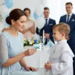prezent na pierwsza komunie swieta karnet na banknot pieniadze chlopiec w albie 12x7 5 cm