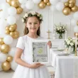 prezent na pierwsza komunie swieta personalizowana pamiatka komunijna w drewnie obrazek ramka