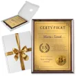 prezent na rocznice slubu jubileusz zloty certyfikat w drewnie pamiatka personalizacja imiona