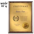 prezent na rocznice slubu jubileusz zloty certyfikat w drewnie pamiatka personalizacja imiona