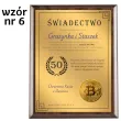 prezent na rocznice slubu jubileusz zloty certyfikat w drewnie pamiatka personalizacja imiona