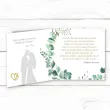 prezent na slub pamiatka kartka okolicznosciowa eukaliptus beauty wesele 15x15 cm