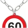 prezent na szescdziesiate urodziny naszyjnik 60 znak drogowy traffic birthday