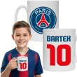 prezent na urodziny dla kibica pilkarza kubek pilka nozna psg personalizacja