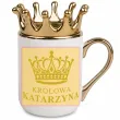 prezent na urodziny kubek z korona krolowa personalizacja dram paznokci rzes nozyczek 330 ml