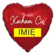 prezent na walentynki balon foliowy czerwone serce kocham cie z imieniem personalizacja 18