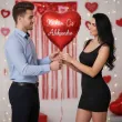 prezent na walentynki balon foliowy czerwone serce kocham cie z imieniem personalizacja 18
