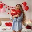 prezent na walentynki balon foliowy czerwone serce kocham cie z imieniem personalizacja 18