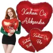 prezent na walentynki balon foliowy czerwone serce kocham cie z imieniem personalizacja 18