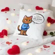 prezent na walentynki poszewki na poduszke zakochane kotki zestaw matching rocznica 40 cm x2