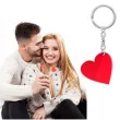 prezent na walentynki rocznice brelok do kluczy serce czerwone 4 5 cm