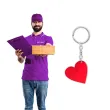 prezent na walentynki rocznice brelok do kluczy serce czerwone 4 5 cm