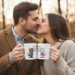 prezent na walentynki rocznice kubki zestaw upominkowy zakochane kotki personalizacja imiona