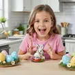 prezent na wielkanoc podstawka na jajko kinder niespodzianka bialy kroliczek figurka