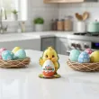 prezent na wielkanoc podstawka na jajko kinder niespodzianka kurczak i pisanki figurka